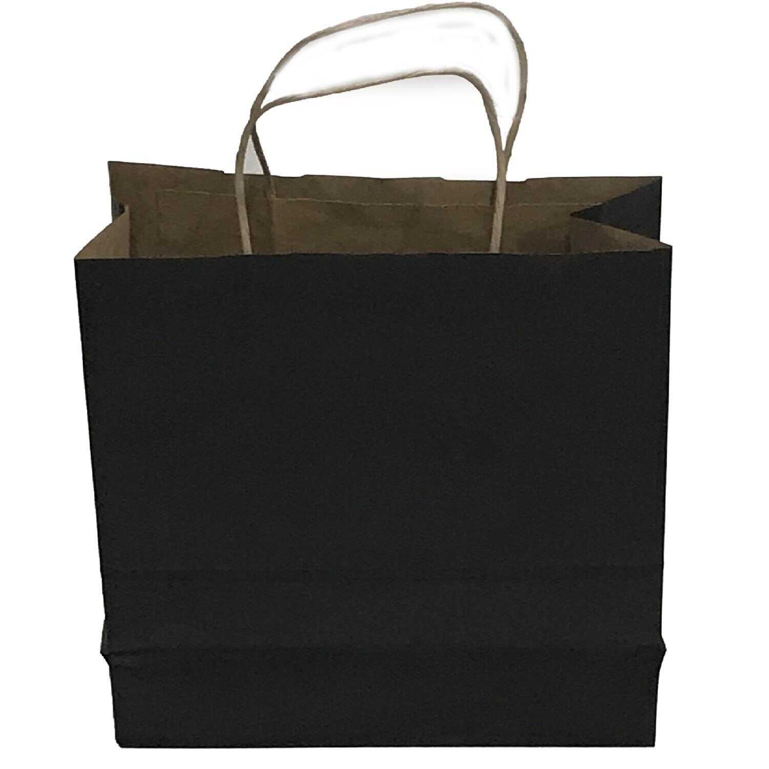 Kraft kağıt Çanta 45X14X50 Cm Siyah 100 Adet