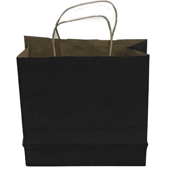 Kraft kağıt Çanta 45X14X50 Cm Siyah 25 Adet