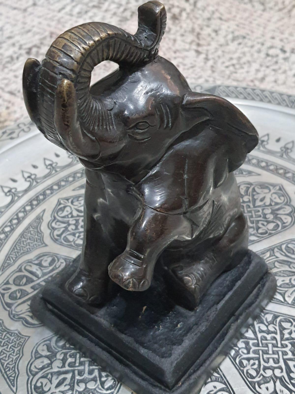 Pirinç Fil Biblo Aoa Ölçü 11X11Cm 19Cm Yüksekliği