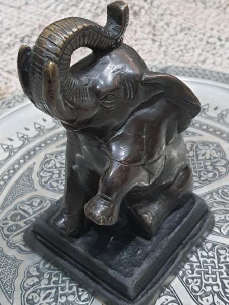 Pirinç Fil Biblo Aoa Ölçü 11X11Cm 19Cm Yüksekliği