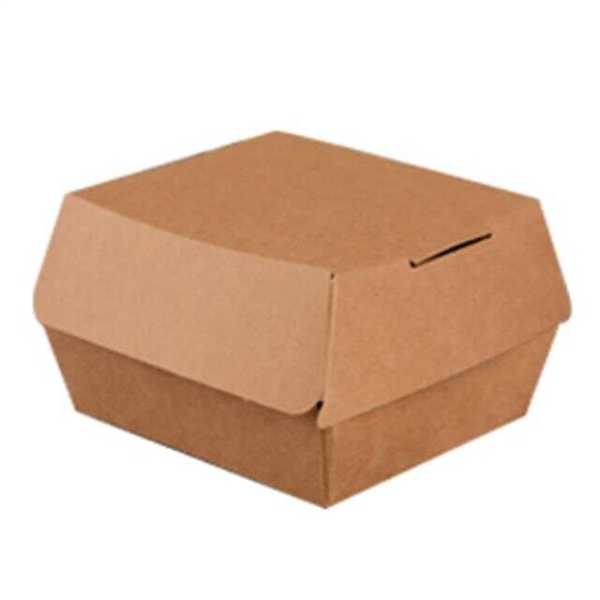 Hamburger Kutusu Fast Food Kraft Orta Boy 114X114X90 90 Adet