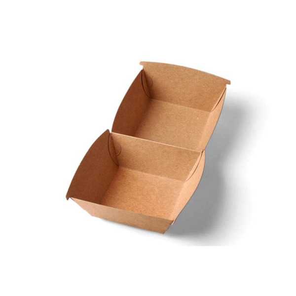 Hamburger Kutusu Fast Food Kraft Orta Boy 114X114X90 90 Adet