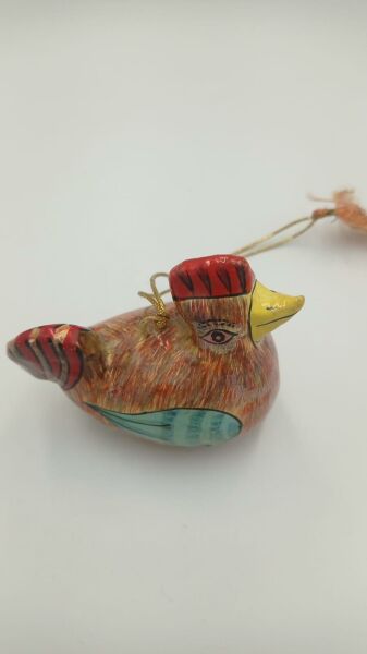 Ahşap Kuş El İşi Ölçü 8X4X7,5 Cm