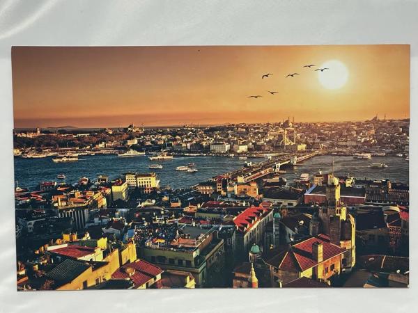 Üç Parçali İstanbul Temali Tablo Aoa Ölçü 45X66Cm