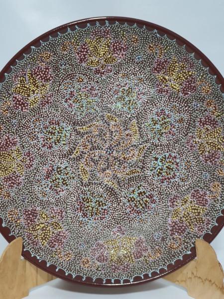 El Boyamasi Kütahya Porselen Tabak Aoa Ölçü 32Cm Çapi