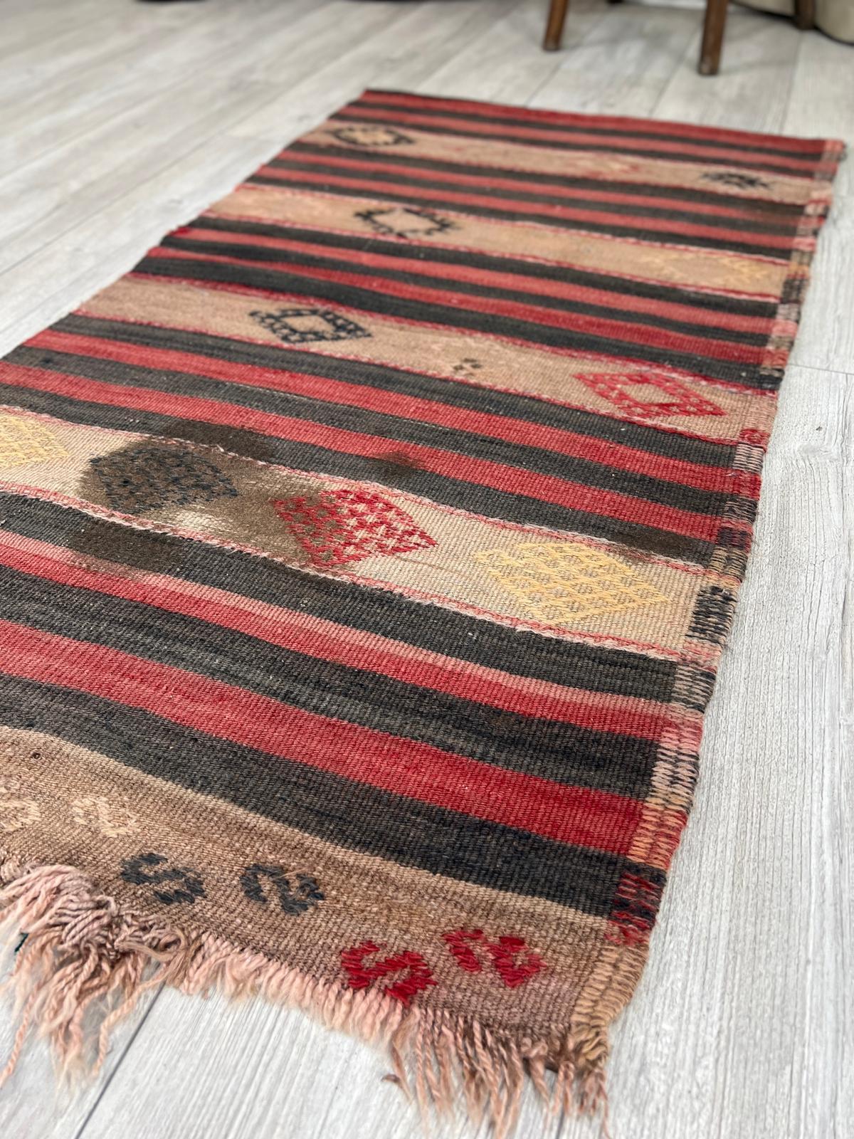 El Dokumasi Halı Kilim Yolluk Paspas Ölçü 134X70 Cm