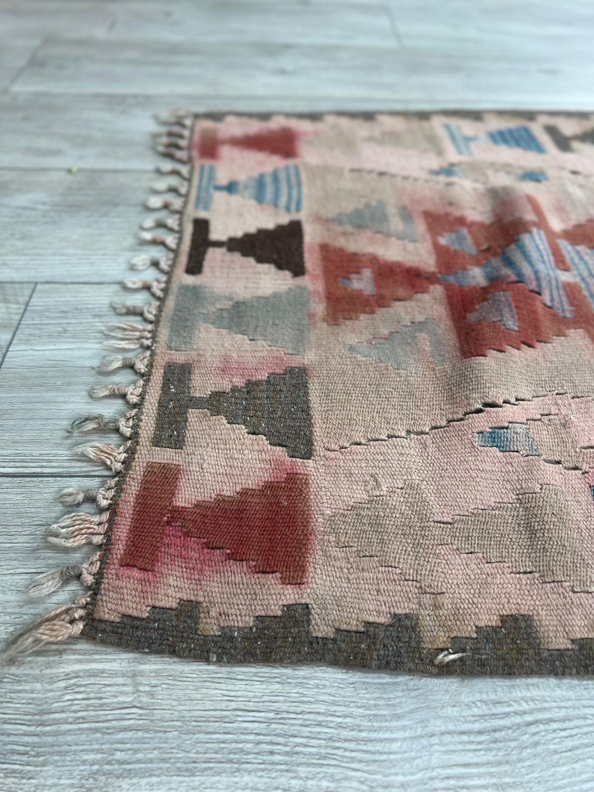 El Dokumasi Halı Kilim Yolluk Paspas Ölçü 116X67 Cm