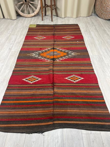 El Dokumasi Halı Kilim Yolluk Paspas Ölçü 273X134 Cm