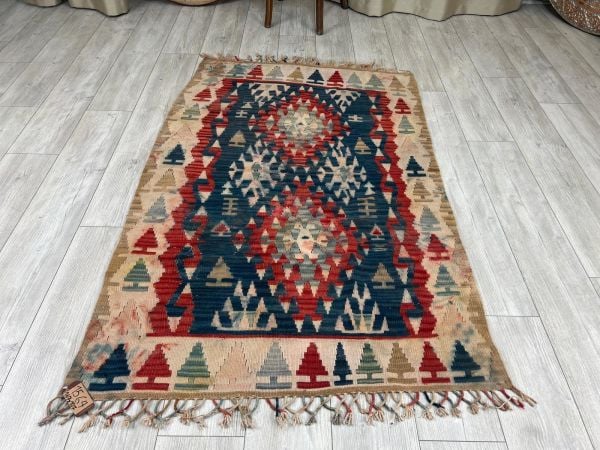 El Dokumasi Halı Kilim Yolluk Paspas Ölçü 167X107 Cm