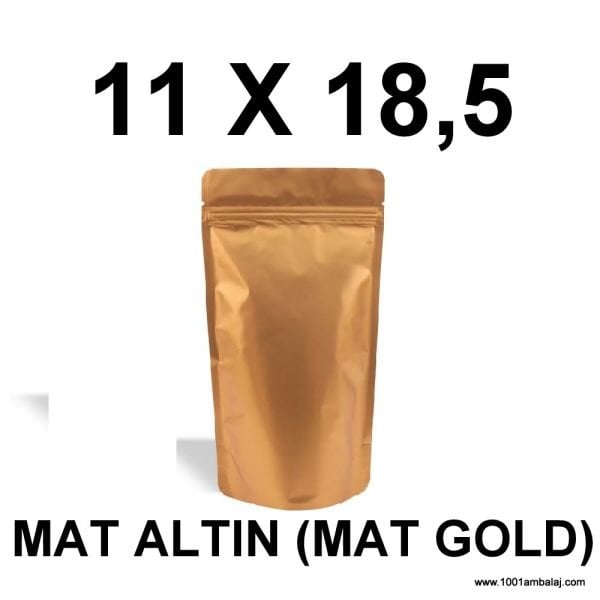 11X18,5 Cm Mat Gold Renk Doypack Torba /25/