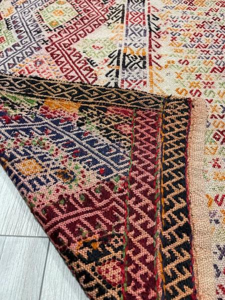 Vintage El Dokuma Cicim Mükemmel Desen Kilim Yolluk Aoa Ölçü 166X73Cm